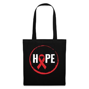 HIV AIDS Awareness Month Shirt, Hope Red Ribbon - Tote Bag - black - Front