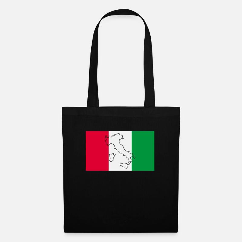 Italien Flagge - Stoffbeutel - Schwarz