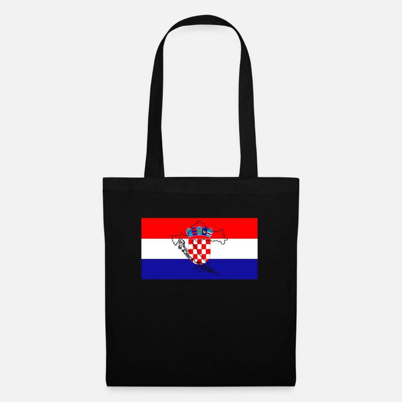 Kroatien Flagge - Stoffbeutel - Schwarz