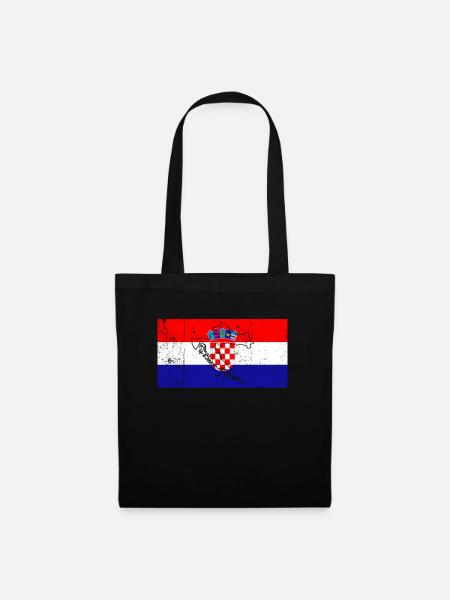 Kroatien Flagge - Stoffbeutel - Schwarz