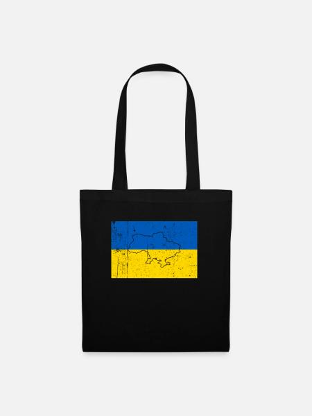 Ukraine Flagge - Stoffbeutel - Schwarz