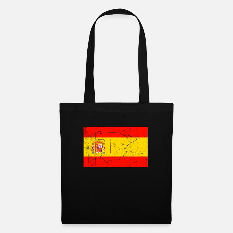 Spanien Flagge - Stoffbeutel - Schwarz