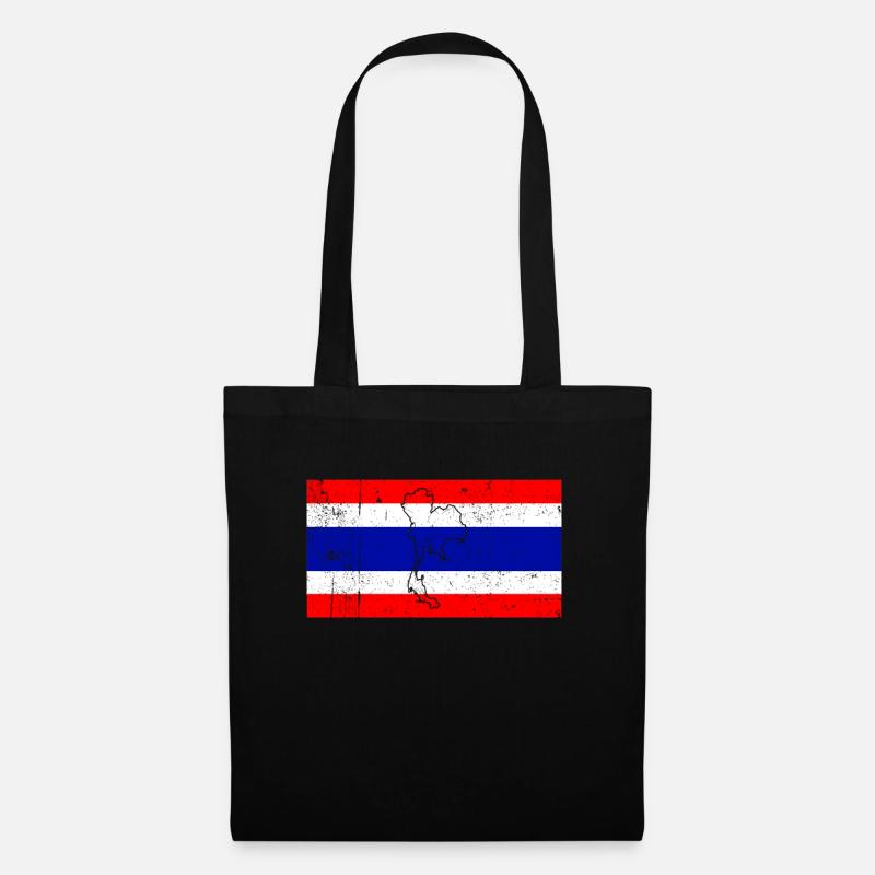 Thailand Flagge - Stoffbeutel - Schwarz