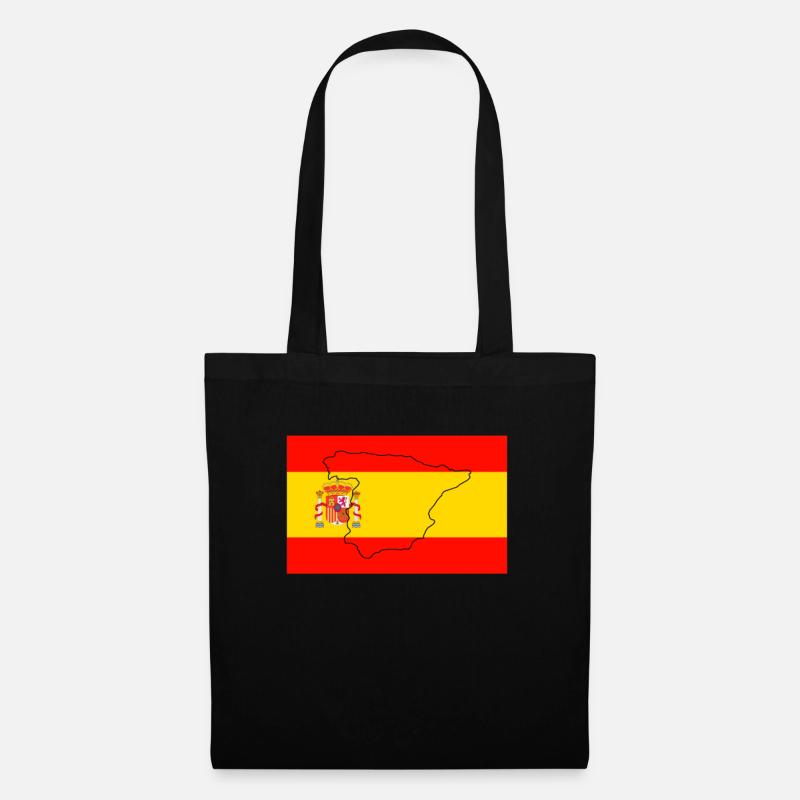 Spanien Flagge - Stoffbeutel - Schwarz