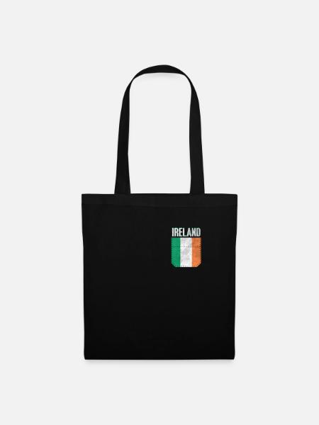 Irland Flagge Irisch - Stoffbeutel - Schwarz