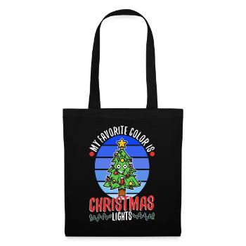 My favorite color is christmas lights - Tote Bag - black - Front