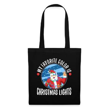 My favorite color is christmas lights - Tote Bag - black - Front