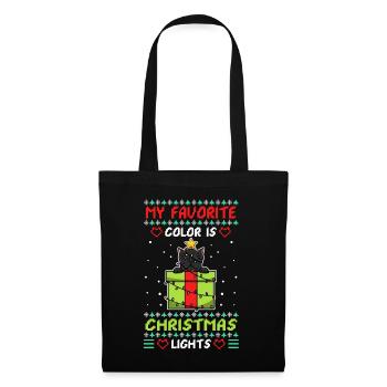 My favorite color is christmas lights - Tote Bag - black - Front