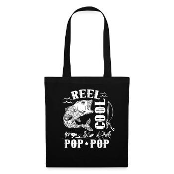 Reel Cool Grandpa Fishing Fishing Angler Fisherman - Tote Bag - black - Front