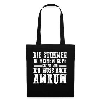 Nordsee Amrum - Stoffbeutel - Schwarz - Vorne