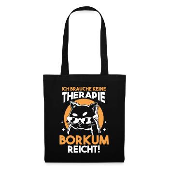 Nordsee Borkum - Stoffbeutel - Schwarz - Vorne