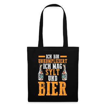 Nordsee Bier Sylt - Stoffbeutel - Schwarz - Vorne