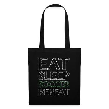 Manger du football de sommeil - Sac en tissu - noir - Devant
