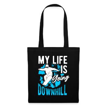 Ski Snowboard Snowboarding - Tote Bag - black - Front
