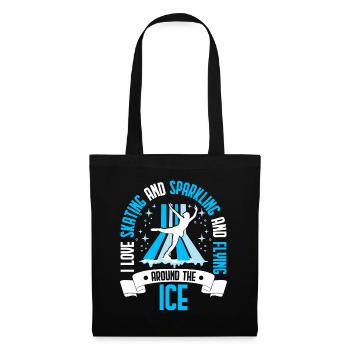 Patinage sur glace Patineurs sur glace - Sac en tissu - noir - Devant
