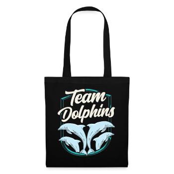 Team Dolphin Dolphins Dolphin Lover Dolphin - Tote Bag - black - Front