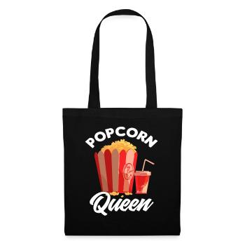 Film Popcorn Liebhaberin - Stoffbeutel - Schwarz - Vorne