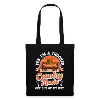 Guitare, Banjo, Musicien western, Musicien - Sac en tissu - noir - Devant