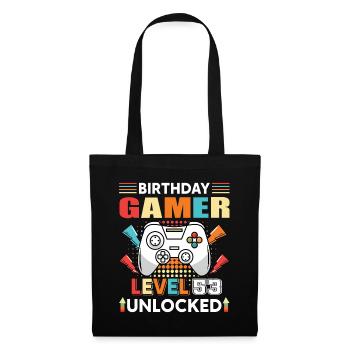 Birthday Gamer Level 53 Unlocked 53 Birthday - Tote Bag - black - Front