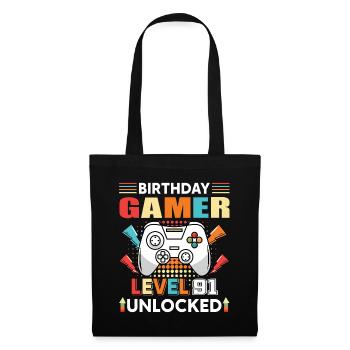 Birthday Gamer Level 91 Unlocked 91 - Tote Bag - black - Front