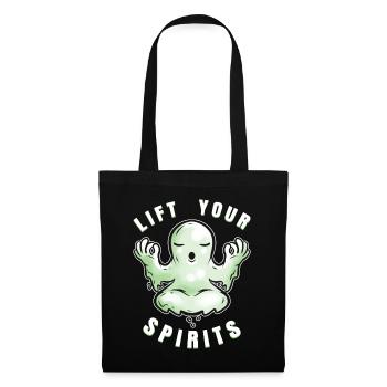 Lift Your Spirits Ghost Yoga Meditation Spirit - Tote Bag - black - Front