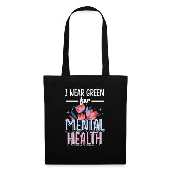 pour la sensibilisation à la stigmatisation liée à la santé mentale P - Sac en tissu - noir - Devant