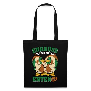 Enten - Stoffbeutel - Schwarz - Vorne