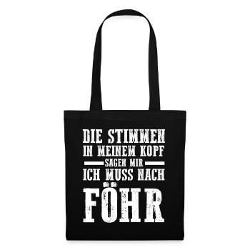 Nordsee Föhr - Stoffbeutel - Schwarz - Vorne