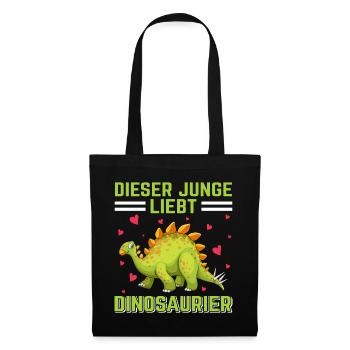 Dino Dinosaurier T-Rex Boy Junge Geschenk - Stoffbeutel - Schwarz - Vorne