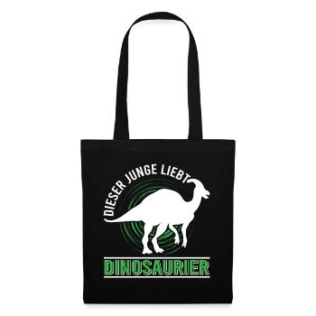 Dino Dinosaurier T-Rex Boy Junge Geschenk - Stoffbeutel - Schwarz - Vorne