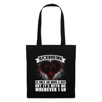 Kickboxing Is Only An Hour A Day Kickboxer Boxing - Stoffbeutel - Schwarz - Vorne