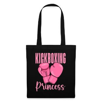 Kickboxing Princess Kickboxer Boxing Fighter Fight - Stoffbeutel - Schwarz - Vorne