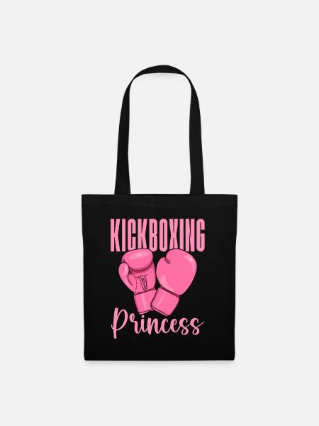 Kickboxing Princess Kickboxer Boxing Fighter Fight - Stoffbeutel - Schwarz