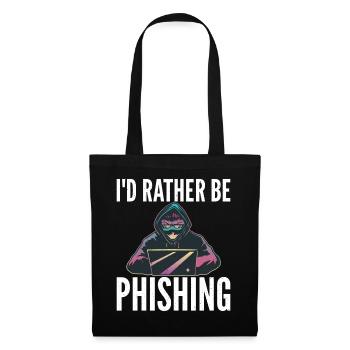 I'd rather have a hacker graphic of a - Tote Bag - black - Front