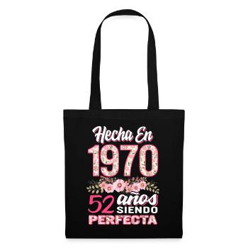 Mujer 52 Cumpleaños Regalo Hecha En 1970, 52 Anos - Tote Bag - black - Front