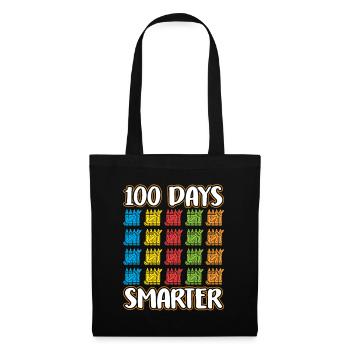100 Tage Schlauer Lustig Sprüche Süß Team - Stoffbeutel - Schwarz - Vorne