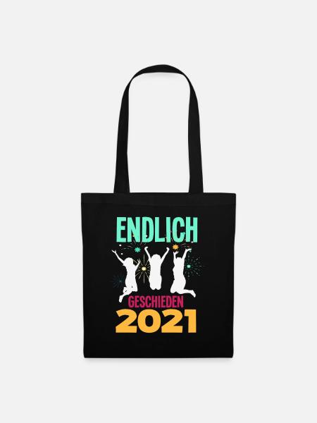 Endlich Geschieden 2021 Scheidungsparty - Stoffbeutel - Schwarz
