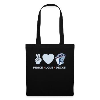 Peace Love Decks - Carte à collectionner - Sac en tissu - noir - Devant