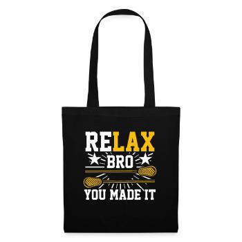 Funny Lacrosse Defender - Tote Bag - black - Front