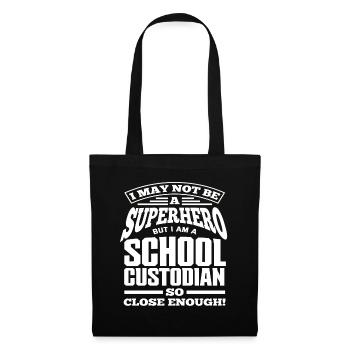 School Janitor Superhero - Tote Bag - black - Front