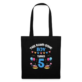 Parasaurolophus Kids Design Anniversaire - Sac en tissu - noir - Devant