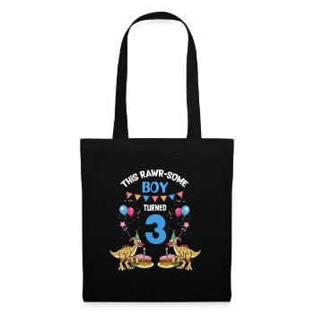 Parasaurolophus Boys Design Birthday Party - Tote Bag - black - Front