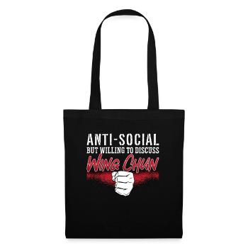 Wing Chun Anti-Social But Willing Fighter Kung Fu - Tote Bag - black - Front