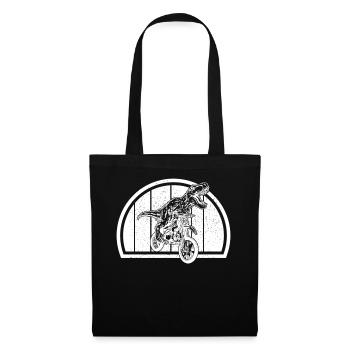 Motocross Dinosaur Dirtbike Dino - Dirt Bike Dinos - Tote Bag - black - Front