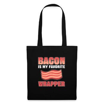Bacon Is My Favorite Wrapper Bacon Meat BBQ - Tote Bag - black - Front