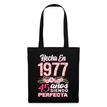 Mujer 45 Cumpleaños Regalo Hecha En 1977, 45 Anos - Tote Bag - black - Front
