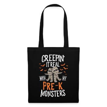 Creepin It Real Pre-K Monsters Halloween - Tote Bag - black - Front