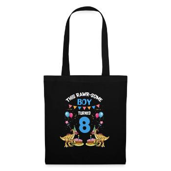 Parasaurolophus Boys Design Birthday Party - Tote Bag - black - Front