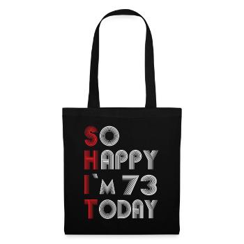 73 ans - Sac en tissu - noir - Devant