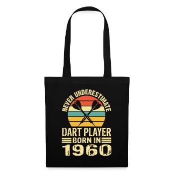 Ne sous-estimez jamais le joueur de fléchettes né en 1960 - Sac en tissu - noir - Devant